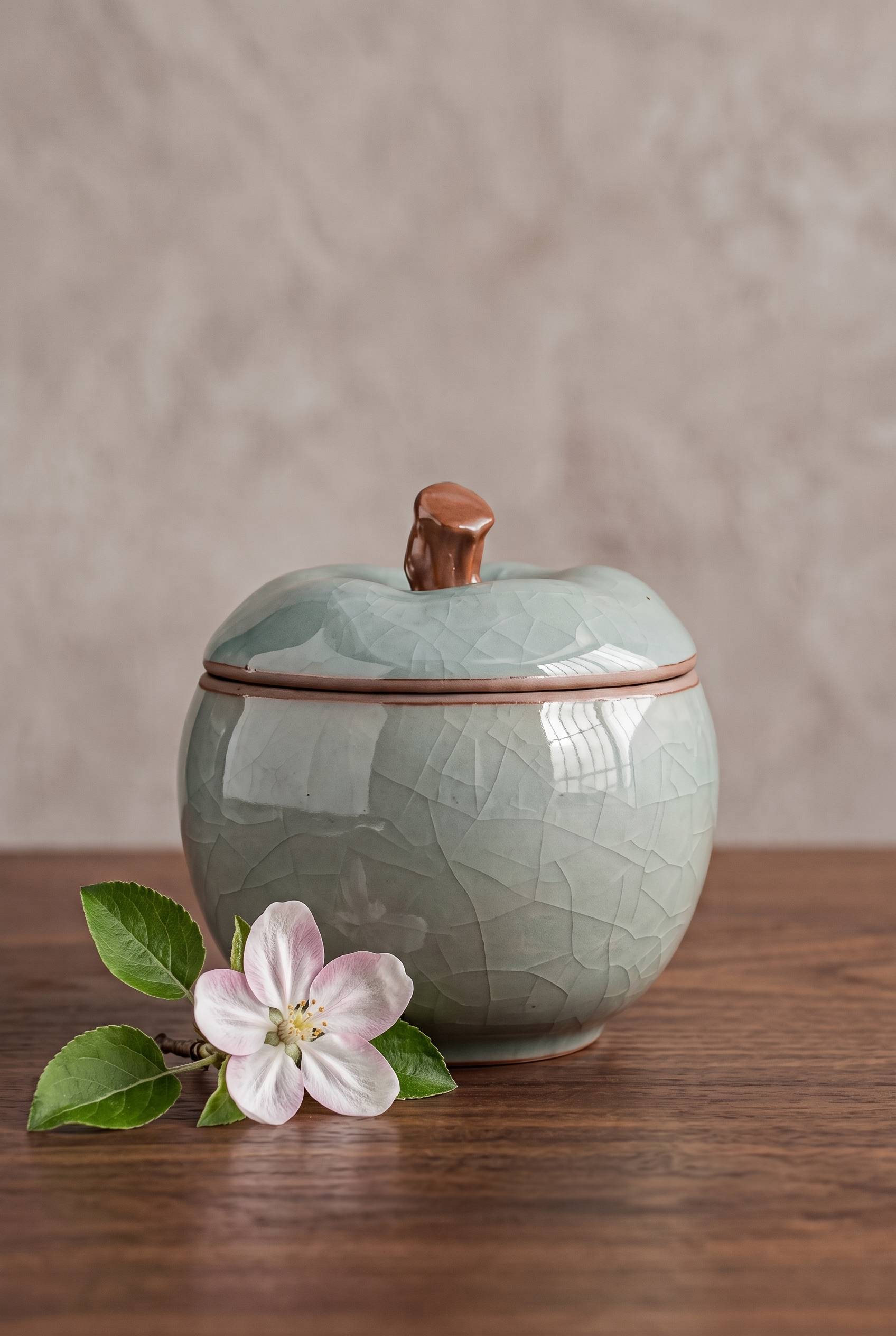 Mini urn Appel - Azuur blauw